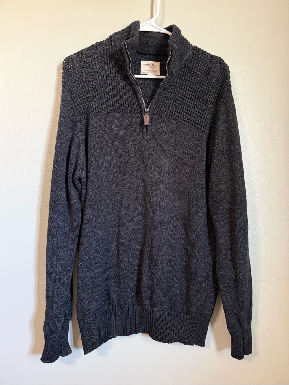Field & Stream Men's Half-Zip Sweater - Charcoal